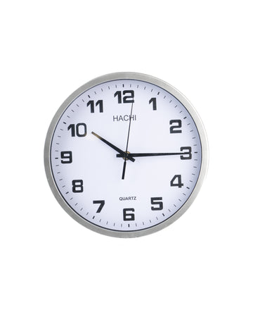 Wall Clock Silver Hachi Edition