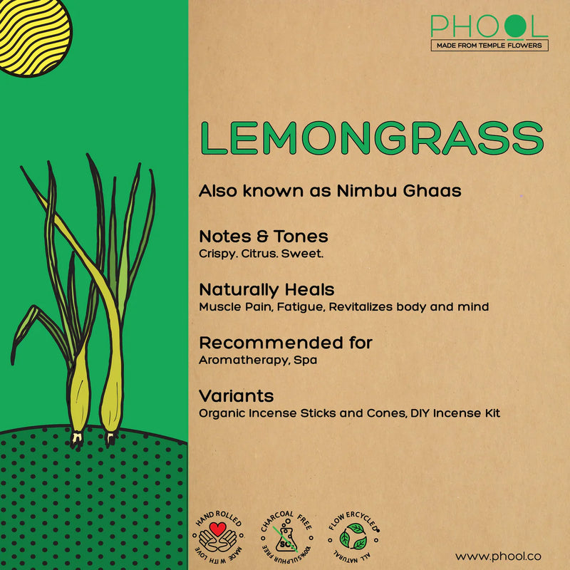 Phool Incense Cones - Lemongrass