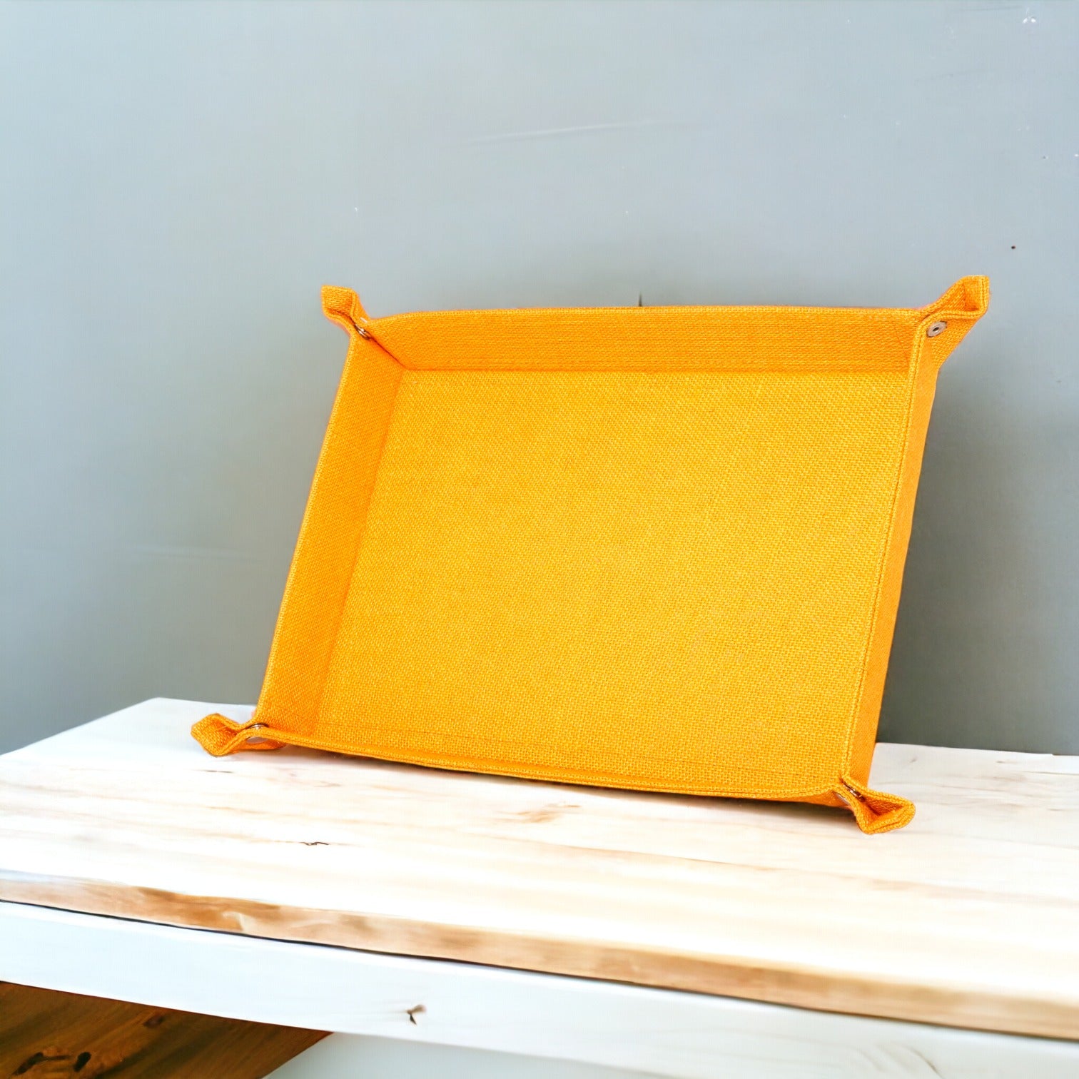 Rectangle Jute Canvas Foldable Tray