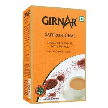 Girnar Instant Tea Premix Saffron Chai 10 Sachets - Box