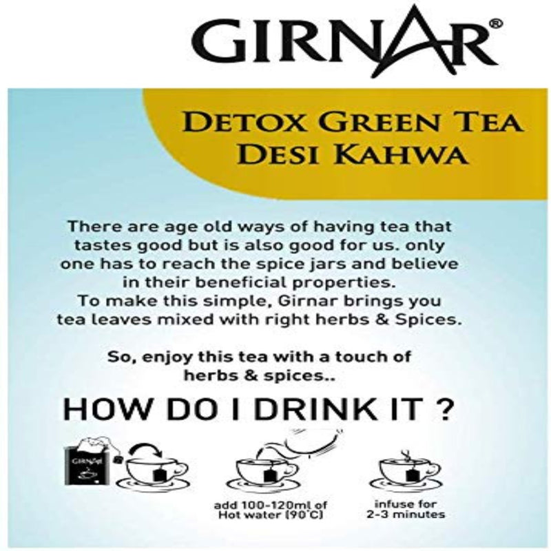 Girnar Detox Desi Kahwa 10 Tea Bags - Box