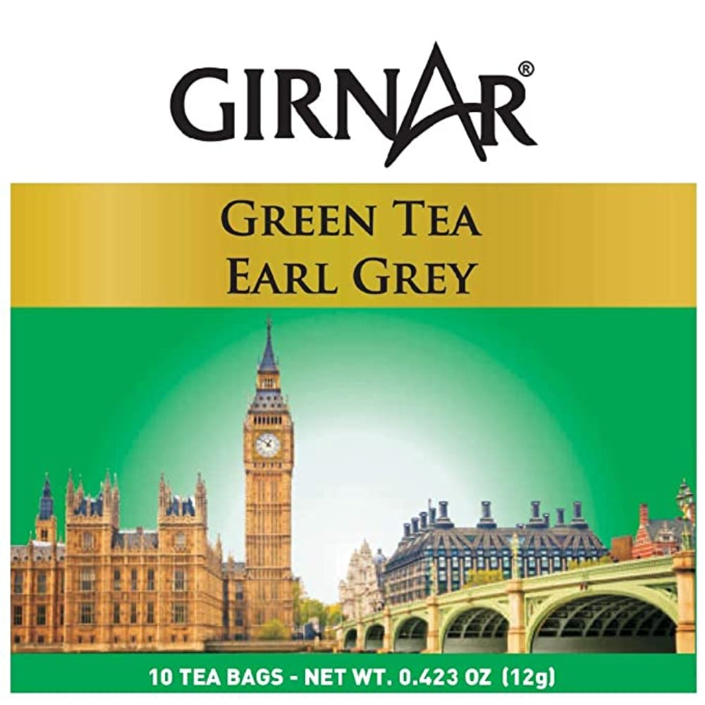 Girnar Green Tea Earl Grey 10 Tea Bags - Box