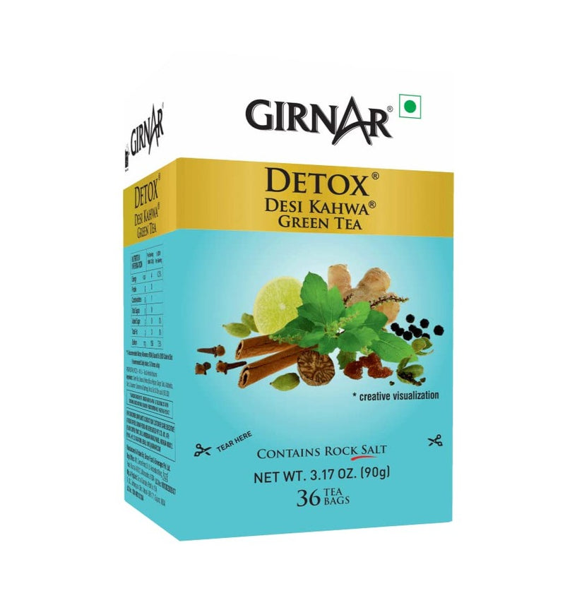 Girnar Detox Desi Kahwa 36 Tea Bags - Box