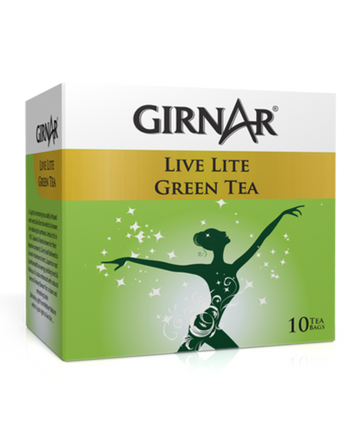 Girnar Green Tea Live Lite 10 Tea Bags - Box