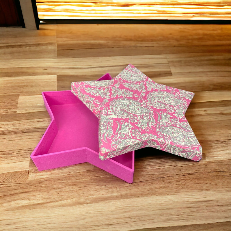 Star Shaped Printed Hardpaper Box