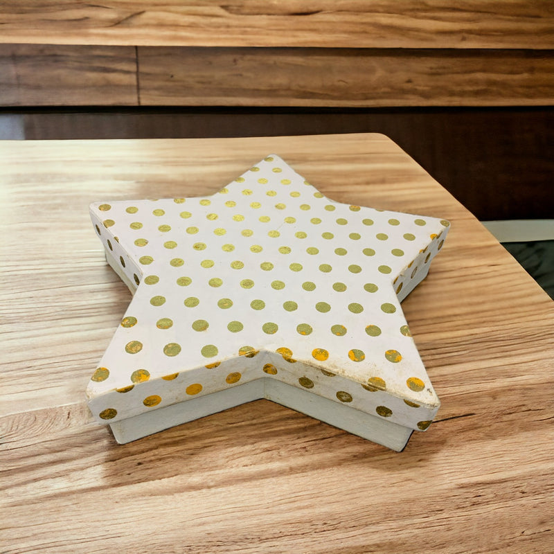 Star Shaped Design Printed Hardpaper Box