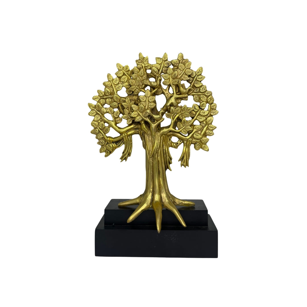 Golden Bonsai Style Tree Showpiece for Living Room & Workspace