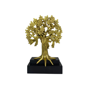 Golden Bonsai Style Tree Showpiece for Living Room & Workspace