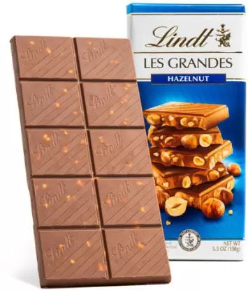 Lindt Les Grandes Milk Chocolate 34% Hazelnut 150g