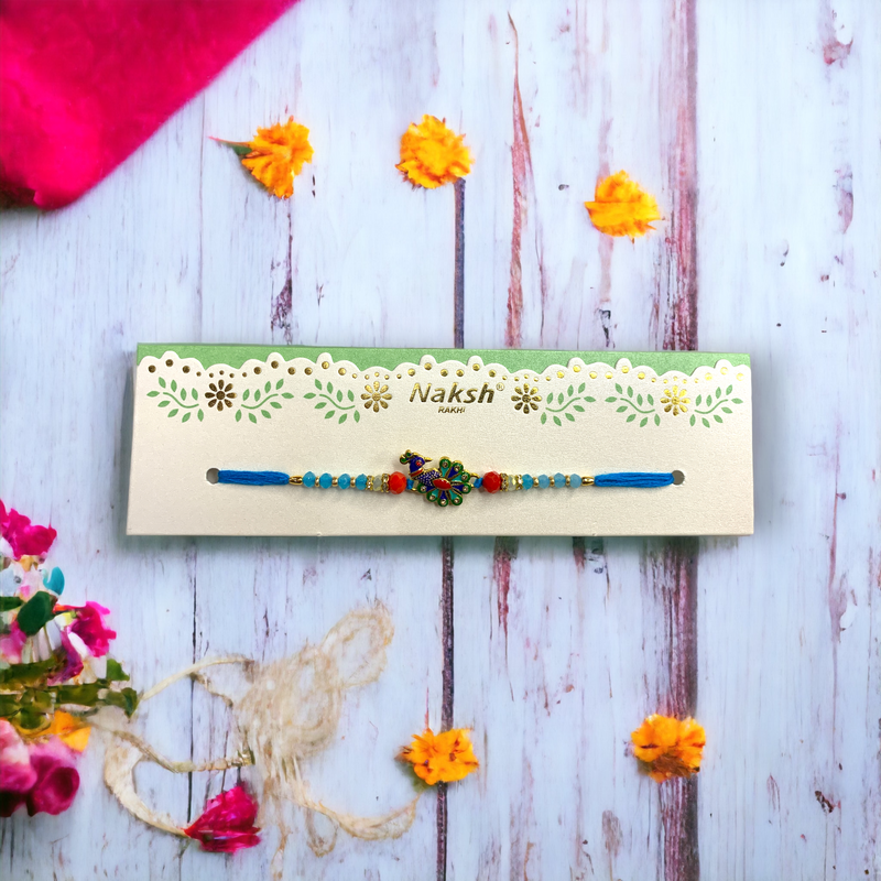 Divine Pea-Cock Rakhi