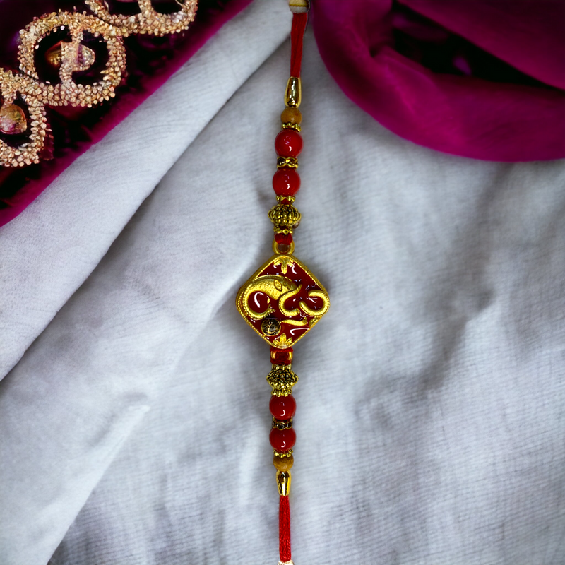 "Artisanal Om Essence" Rakhi