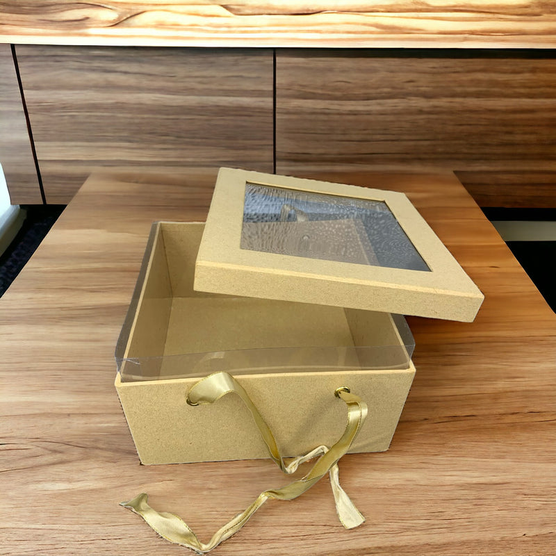 Square Premium Box with Lid & Ribbon