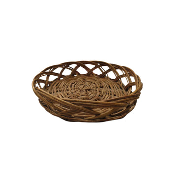 Round Handwoven Decorative Rattan Basket