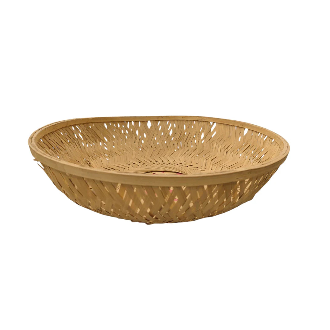 Round Traditional Bamboo Baskets