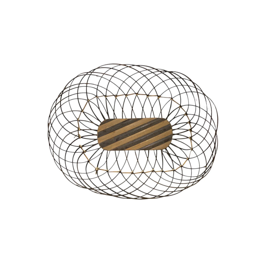 Handcrafted Oval Woven Decorative Basket