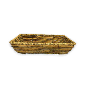 Handwoven Rectangular Jute Storage Basket