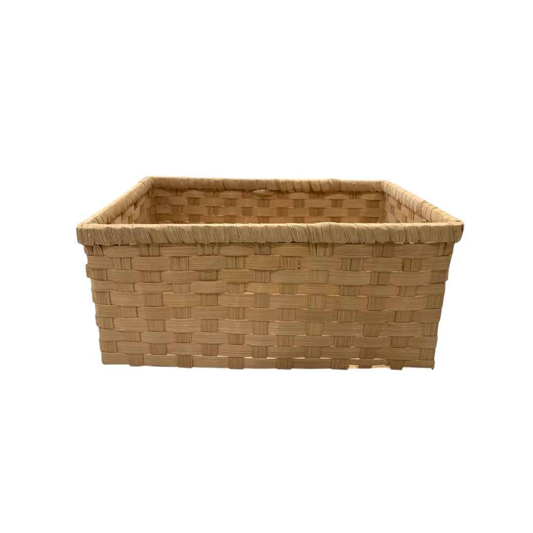Rectangular Storage Basket Natural Bamboo