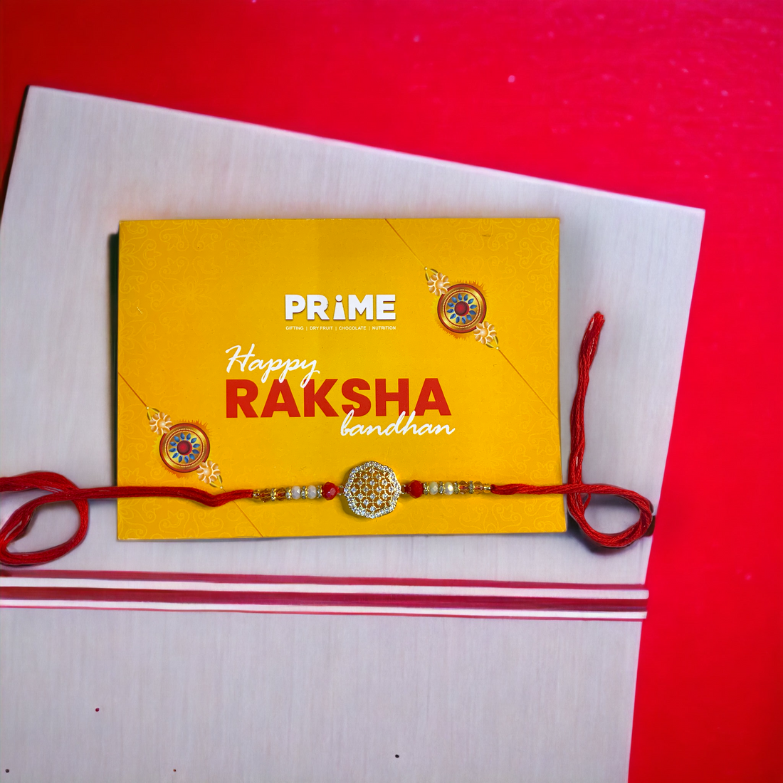 Ethnic Stone Charm Rakhi