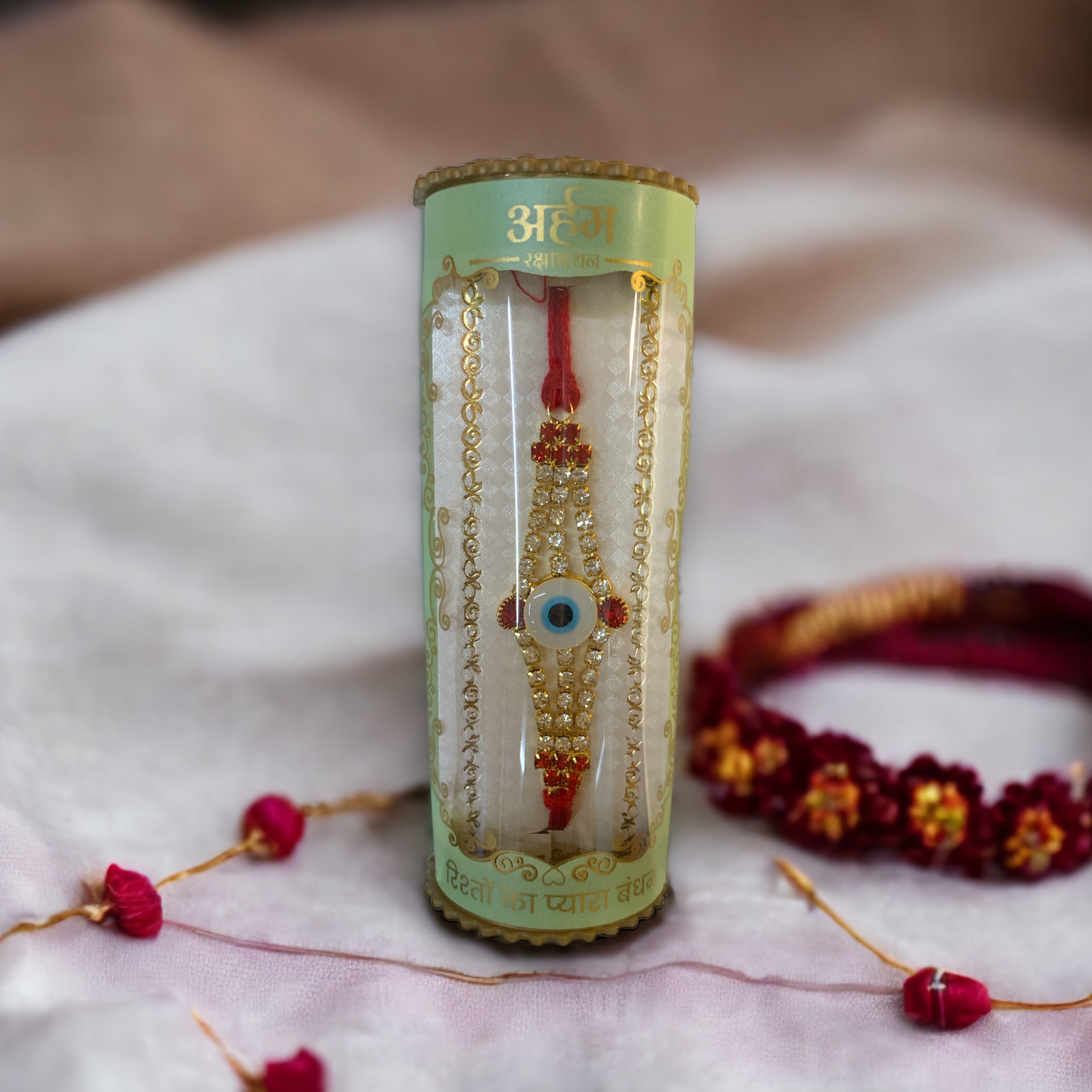 "Precious Stone Embrace" Rakhi