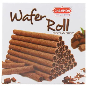 Champion Gold Wafer Roll Chocolate Fillings 60g - Pack of 10