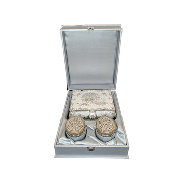 Peacock Glance Gift Set Box with Twin Jars