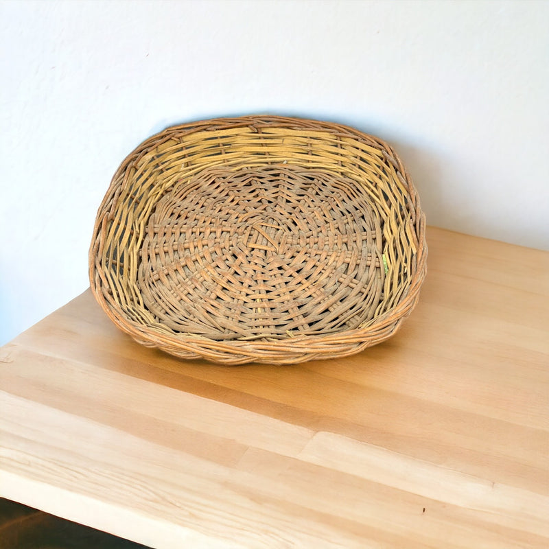 Round Handcrafted Bamboo Basket