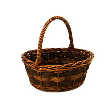Handcrafted Natural Woven Basket with Handle