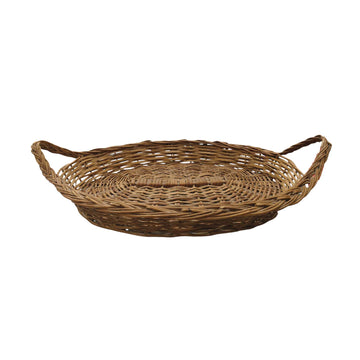 Oval Cane Bamboo Rattan Basket with Handles