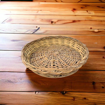 Round Handcrafted Single Bamboo Basket