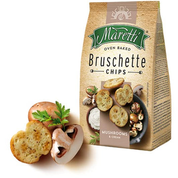 Maretti Bruschette Chips Mushrooms & Cream 70g - Pouch