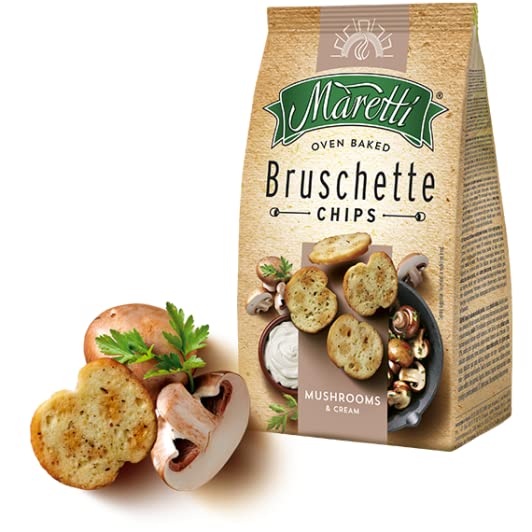 Maretti Bruschette Chips Mushrooms & Cream 70g - Pouch