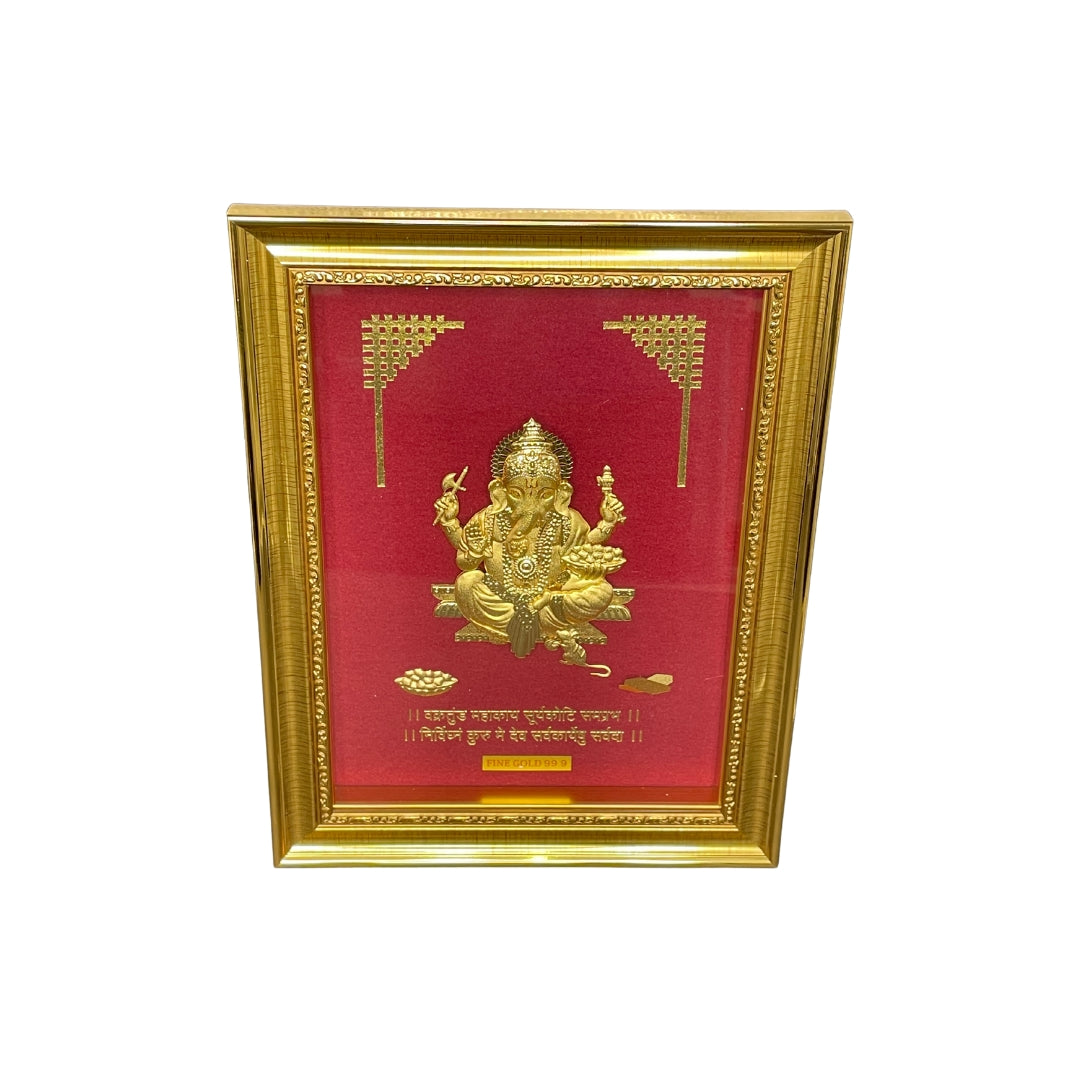 Golden Lord Ganesha Blessing Frame