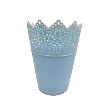 Decorative Lace-Design Plastic Basket – Multipurpose Storage Organizer