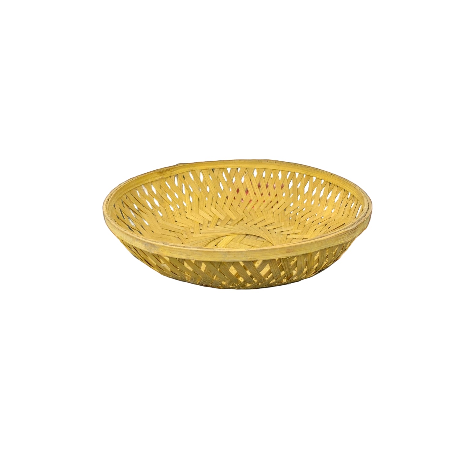 Handcrafted Round Bamboo Basket