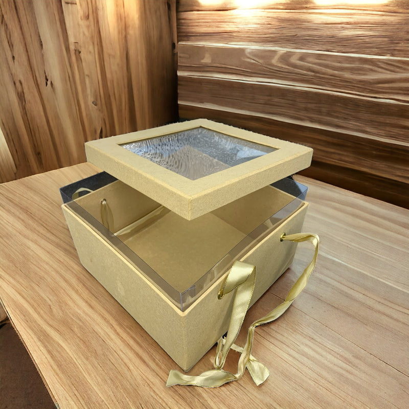 Square Premium Box with Lid & Ribbon