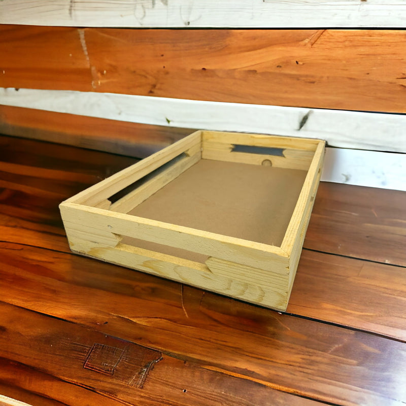 Rectangle Wooden MDF Tray with Handle