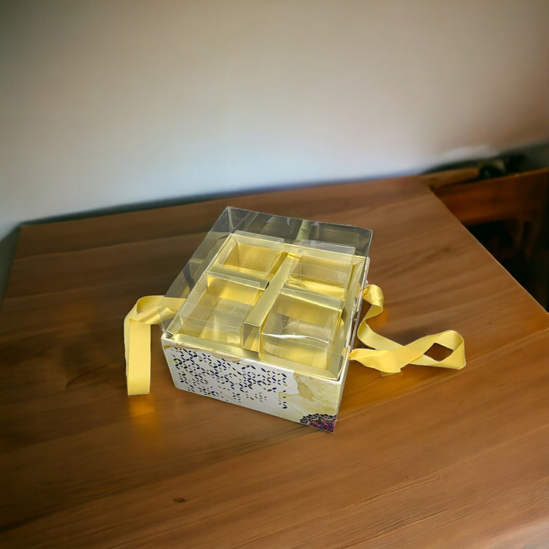 Square Printed Dolu Dryfruits Box with Handle