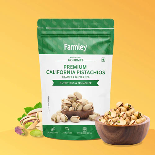 Farmley Premium California Pistachios Standee Pouch 200g