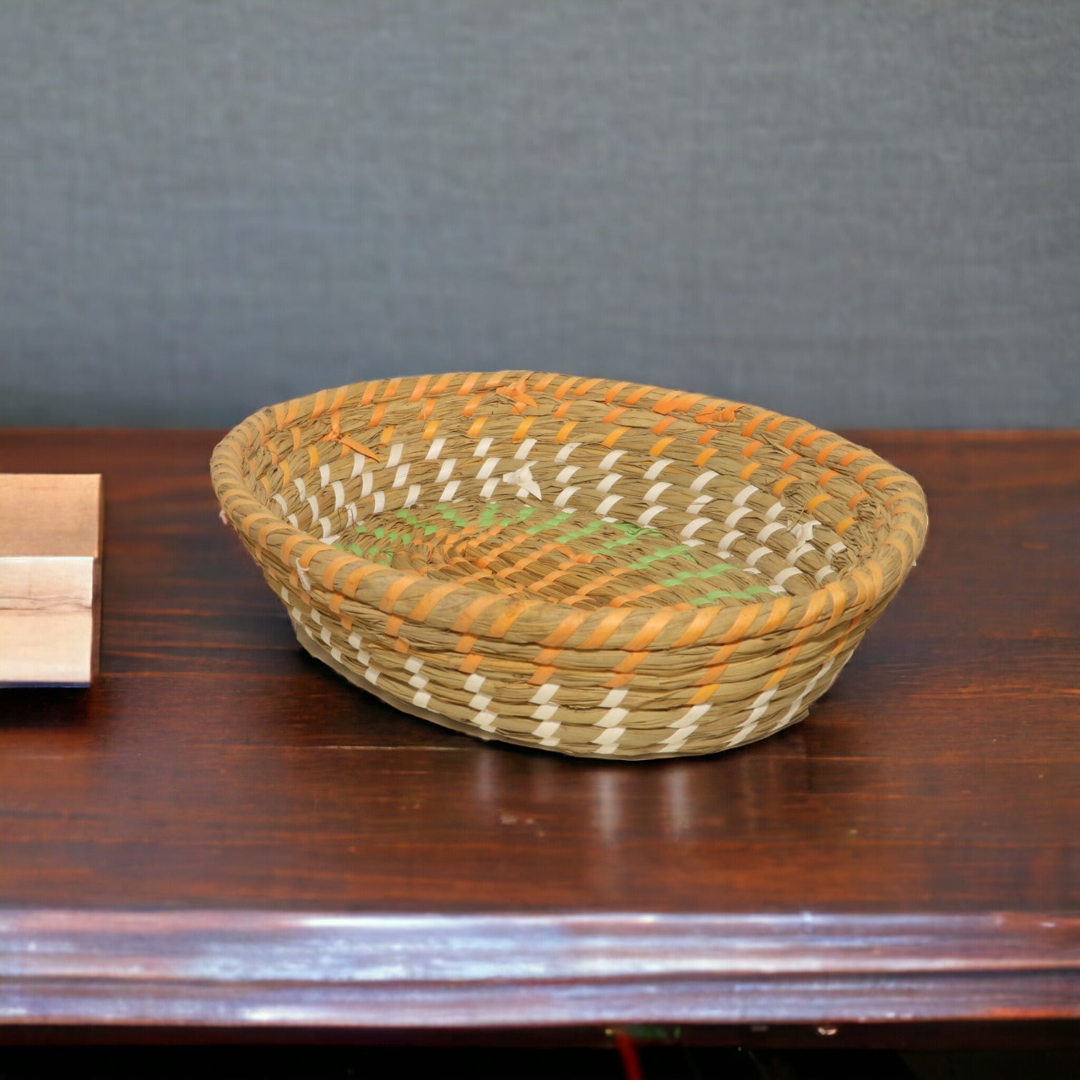 Oval-shaped Brown Jute Basket