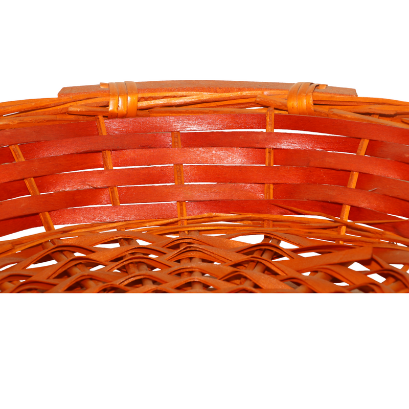 Oval Wooden Basket with Handles