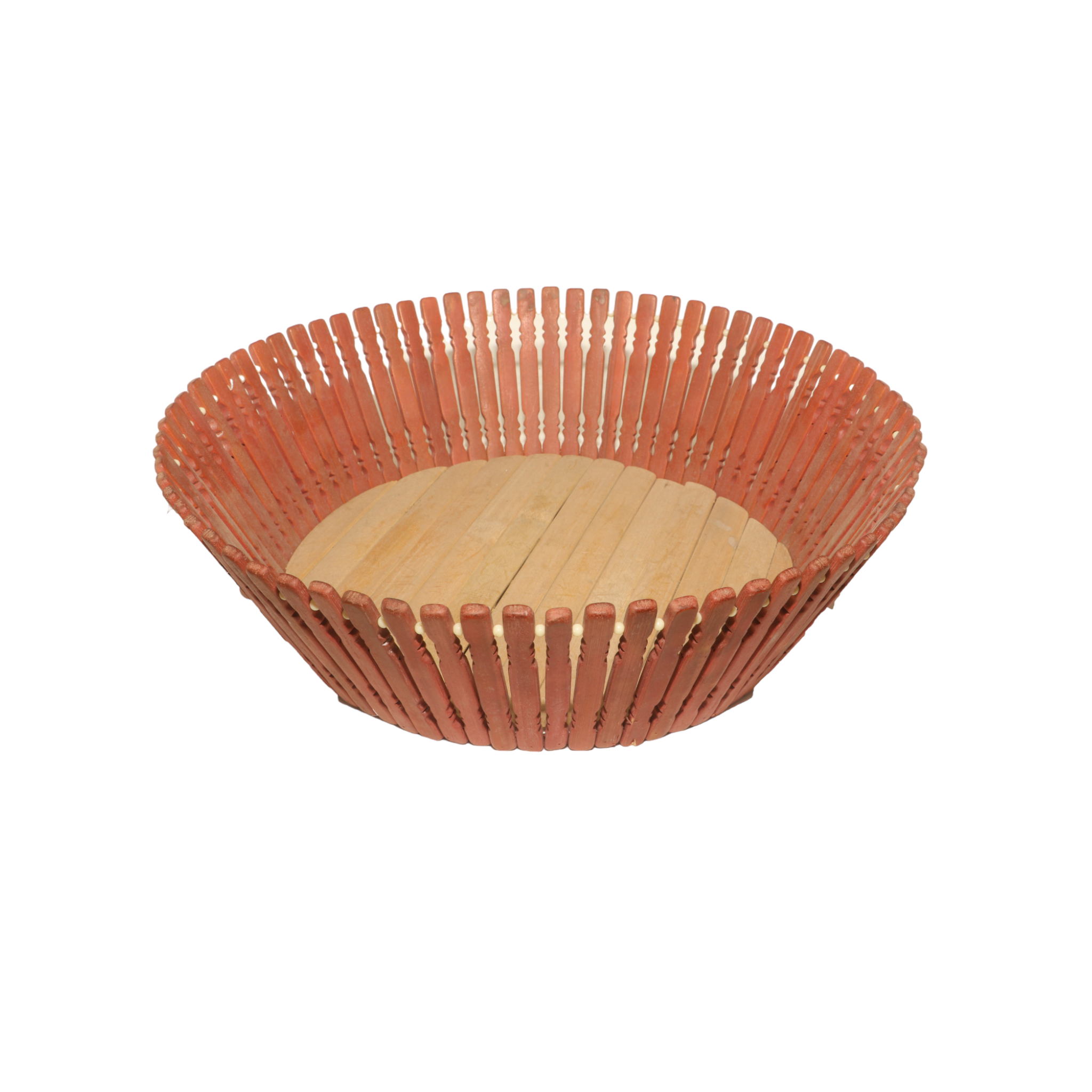 Handcrafted Round Bamboo Basket.