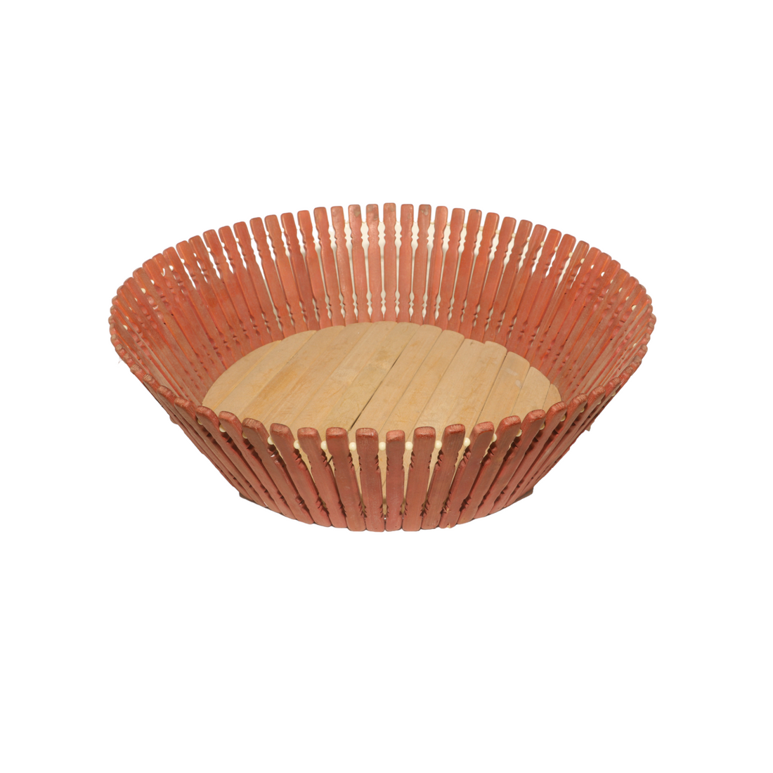 Round Bamboo Red Stick Basket