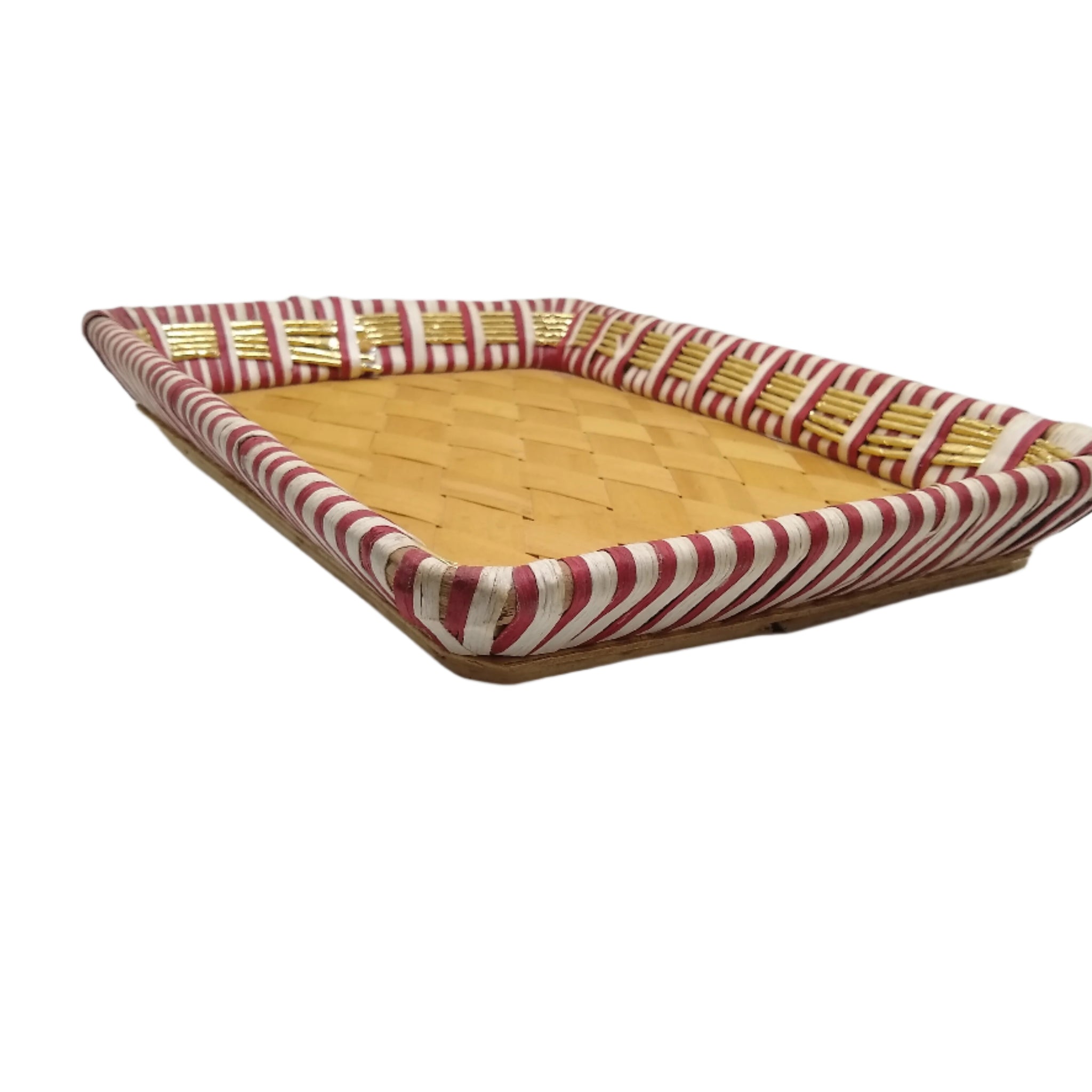 Traditional Bamboo Basket Tray