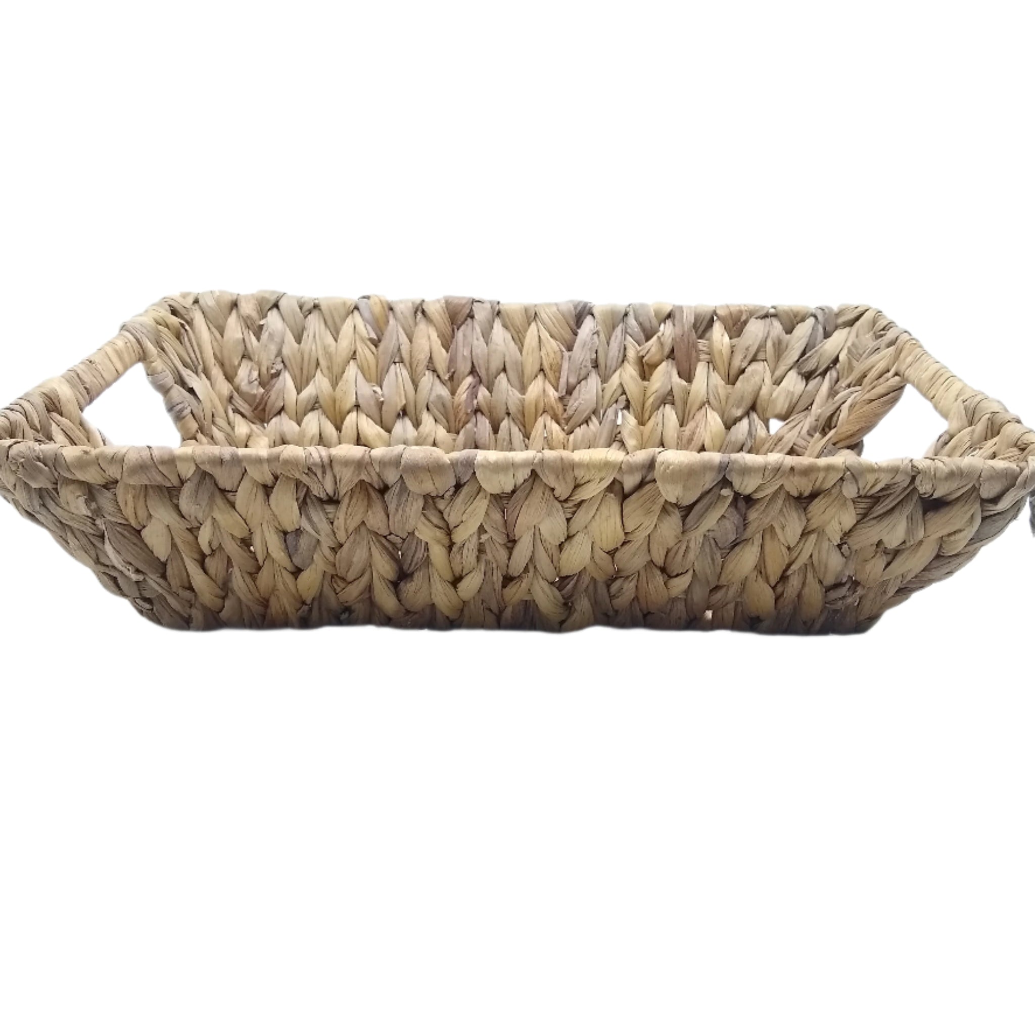Braided Hyacinth Handled Tray