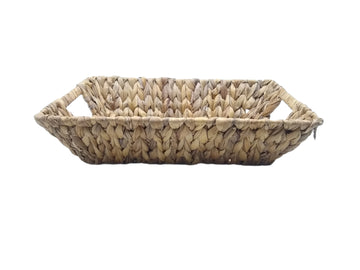 Braided Hyacinth Handled Tray