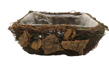 Rustic Decorative Wooden Bark Basket (Set of 3 Sizes)