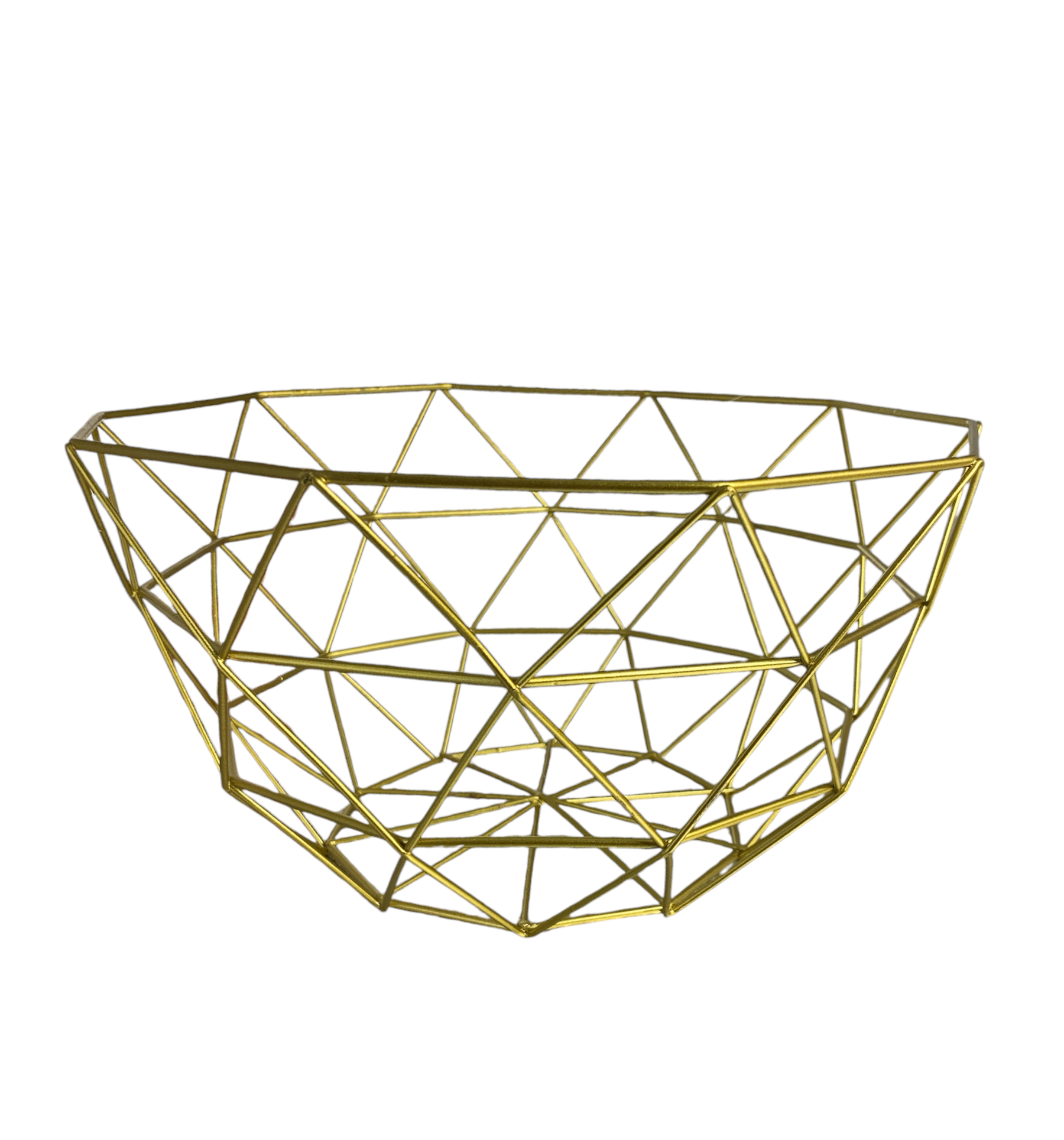 Round Metal Abstract Design Fruit Basket