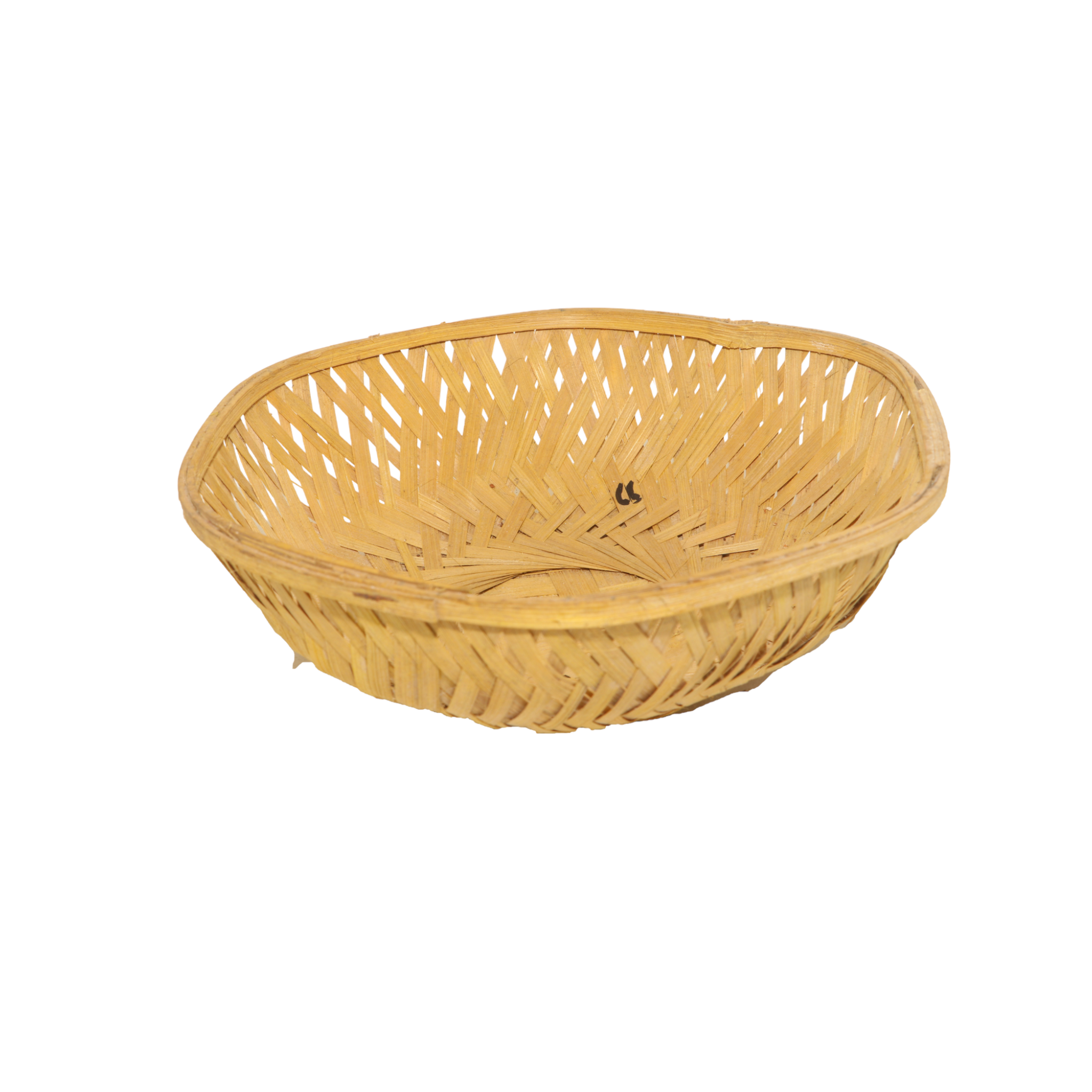 Handcrafted Natural Bamboo Basket – Round Woven Storage & Serving Tray