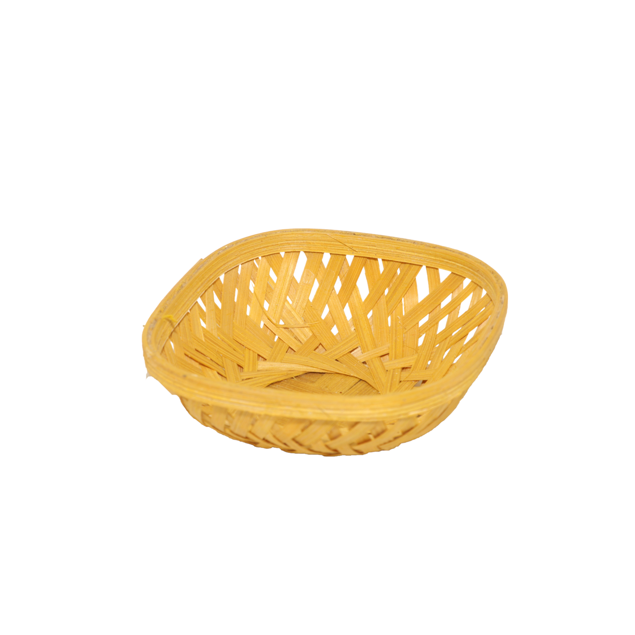 Handcrafted Mini Bamboo Woven Square Basket