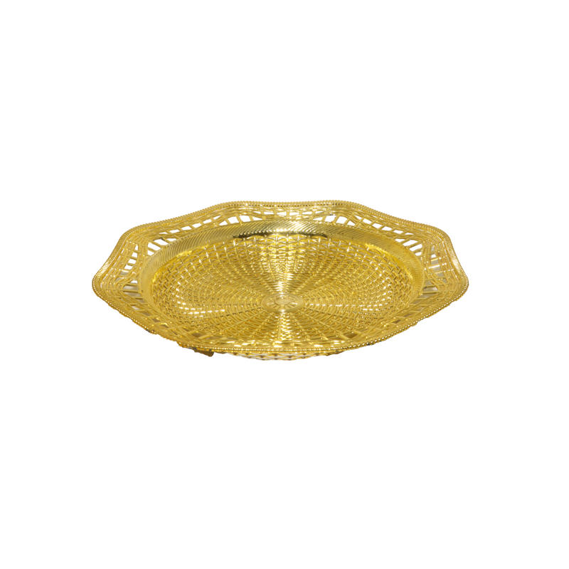 Hexagonal Plastic Golden Basket